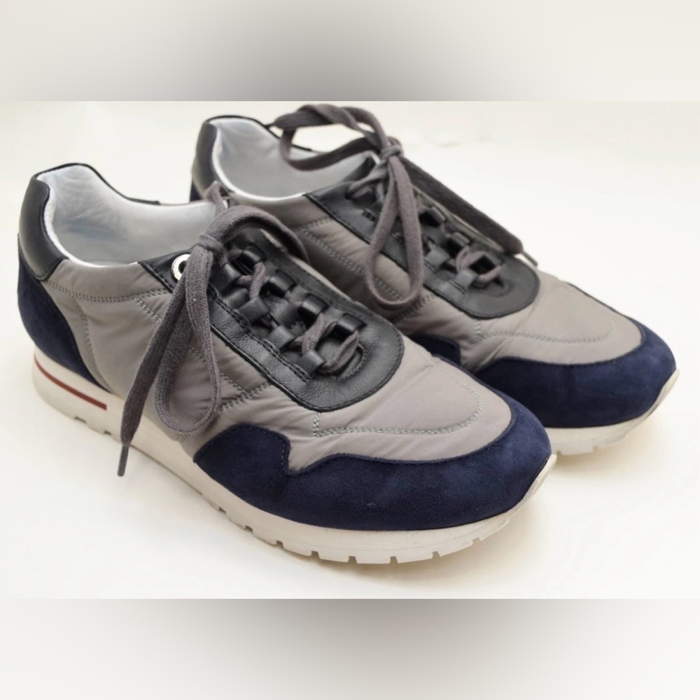 🔥100% Authentic Loro Piana Grey suede and nylon trainers - size EU40.5/US 10.5 🔥 - Picture 3 of 8